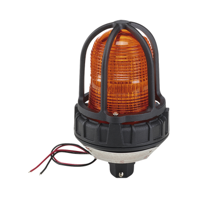 Luz estroboscópica para ubicaciónes peligrosas, montaje tipo tubo, 12-24 VCD, color Ámbar