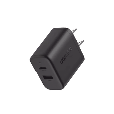 Cargador Rápido de 2 Puertos 20W Negro