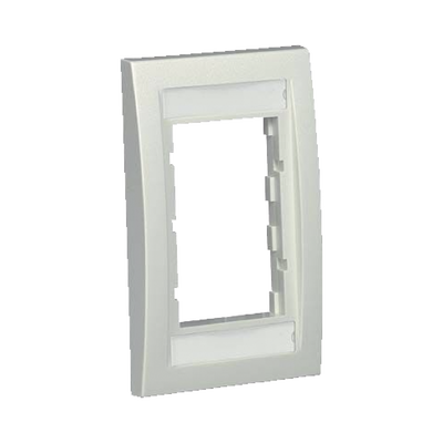Marco de Placa Frontal Ejecutiva, Para Dos Insertos de 1/2 o Tres Insertos de 1/3, Color Blanco Mate