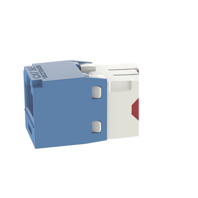 Conector Jack RJ45 Estilo TG, Mini-Com, Categoría 5e, de 8 Posiciones y 8 Cables, Color Azul