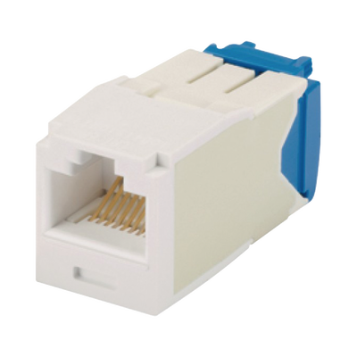 Conector Jack RJ45 Estilo TG, Mini-Com, Categoría 6A, de 8 Posiciones y 8 Cables, Color Blanco