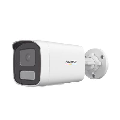 [Dual Light + ColorVu] Bala IP 4 Megapixel / Lente 4 mm / 50 mts IR + 50 mts Luz Blanca / Micrófono Integrado / ACUSENSE Lite / Exterior IP67 / WDR 120 dB / PoE / Micro SD