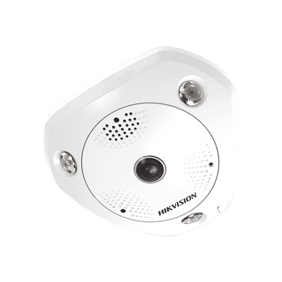 Fisheye IP 6 Megapixel / 180° - 360° / DEWARPING / WDR 120 dB / Uso en Interior / 15 mts IR / Entrada y Salida de Audio y Alarma / Múltiples Vistas / MicroSD