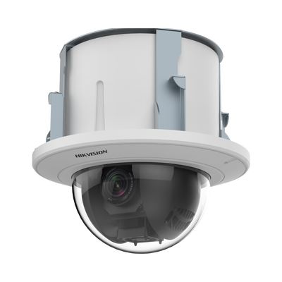 PTZ IP 2 Megapixel / 25X Zoom / Uso en Plafon / ACUSENSE / DARKFIGHTER / IK10 / Entrada y Salida de Audio y Alarmas / WDR 120 dB / HLC / EIS / PoE+ / Metal / microSD