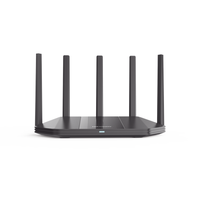 Router Inalámbrico / Wifi 6 / Hasta 1800 Mbps / MESH / Doble Banda AC (2.4 GHz y 5 GHz) / 4 Puertos 1000 Mbps / 5 Antenas Omnidireccional / Interior / Beamforming Optimizado / Administración Gratuita desde la Nube