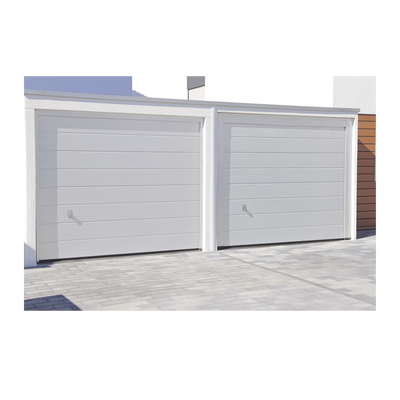 Puerta de Garage de Alta Calidad / Linea Central / Color Blanco 18X7 pies, AISLADA, Estilo Americana.