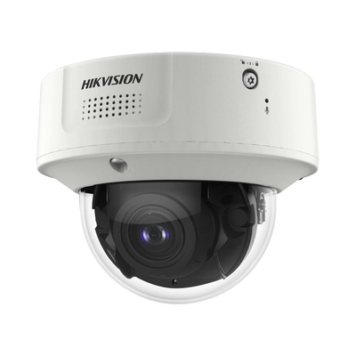 Domo IP 4 Megapixel / Lente Mot. 2.8 a 12 mm 2 / 40 mts IR EXIR / 2 Analiticos Simultaneos / DeepinView / 2 Micrófonos Integrados / IP67 / IK10 / H.265+ / WDR 150 dB / Captura Facial / Búsqueda por Atributos / Conteo de Personas