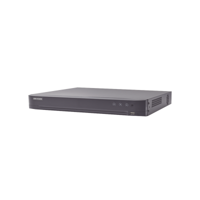 DVR 4 Canales TURBOHD + 4 Canales IP / 8 Megapixel (4K) / Audio de dos vías por Coaxitron / ACUSENSE / Reconocimiento Facial / 1 Bahía de Disco Duro / Salida de Video en 2K / H.265+