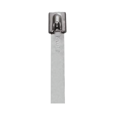Cincho StrongHold de Acero Inoxidable Tipo 304, 998 mm largo x 6.6 mm ancho, Color Metálico, Paquete de 25pz