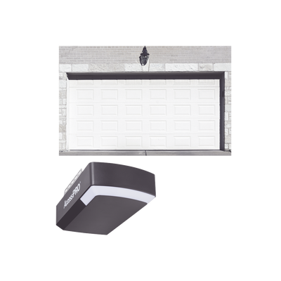 KIT COMPLETO Puerta D/ Garage 18x8 Pies / Cuadro Corto / Color blanco / Insulada / Incluye Motor FS1000APPRT / 1/2HP / Fuerte/Silencioso/Luz LED/Motor DC .