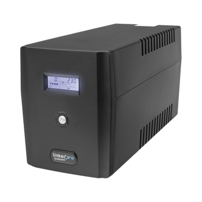 UPS 1500VA/900 W Pantalla LCD / Línea Interactiva 120Vca / 8 tomas 5-15R (6 Respaldadas) / Regulación de Voltaje / Protección RJ45