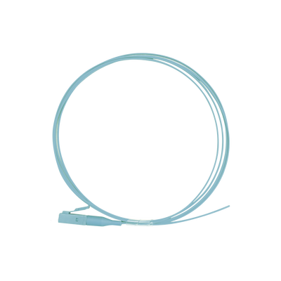 Pigtail de Fibra Óptica Simplex LC, PVC, OM4 50/125, Aqua, 1 Metro (3.28 Pies)