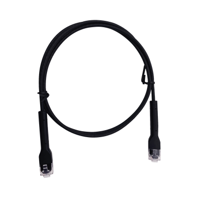 Mini Patch Cord Cat6 Ultra Slim 3 Metros (9.84 Pies) Negro ? Ahorra Espacio sin Organizadores, con Bota Flexible