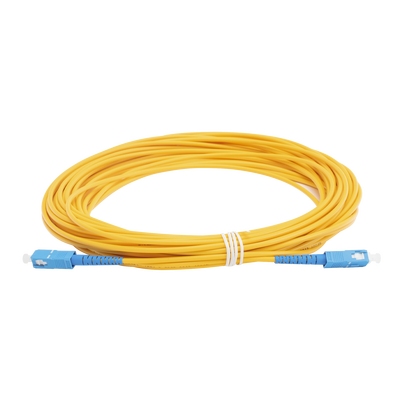 Jumper de Fibra Óptica Monomodo SC/UPC - SC/UPC Simplex, Color Amarillo, 15 Metros (49.21 Pies)