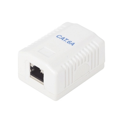 Caja de Pared con 1 Puerto, Incluye 1 Jack STP Cat6A