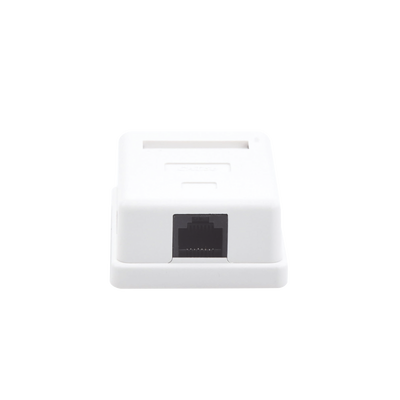 Caja de Pared con 1 Puerto Keystone, Incluye Jack Cat5e