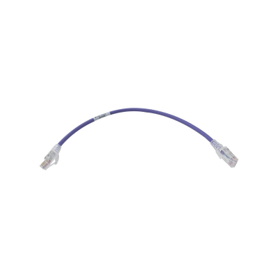 Patch Cord MC6 Modular Cat6 UTP, CM/LS0H, 0.3 Metros (1 Pie), Color Violeta