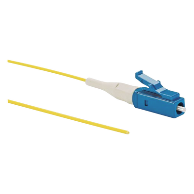 Pigtail de Fibra Óptica LC Simplex, Monomodo OS2 9/125, 900um, Color Amarillo, 1 Metro (3.28 Pies)
