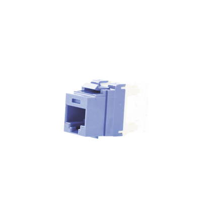Conector Jack Estilo 110 (de Impacto), Tipo Keystone, Categoría 5e, de 8 Posiciones y 8 Cables, Color Azul