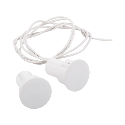 Contacto magnético para puertas y ventanas Metálicas, aluminio y madera de empotrar color blanco / GAP: 19mm