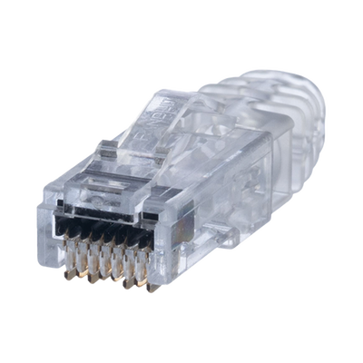 Plug RJ45 Cat6 de 3 Piezas, Para Cable UTP de Calibre 23-24 AWG, Chapado en Oro de 50 micras, Paquete de 100 Piezas