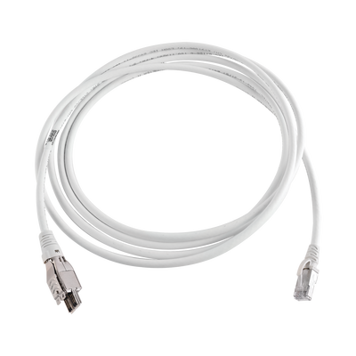Patch Cord TERA Cat6A 1/10G Ethernet, de 4 Pares y Conector Modular, LS0H, Color Marfil, 3 Metros (9.84 Pies)