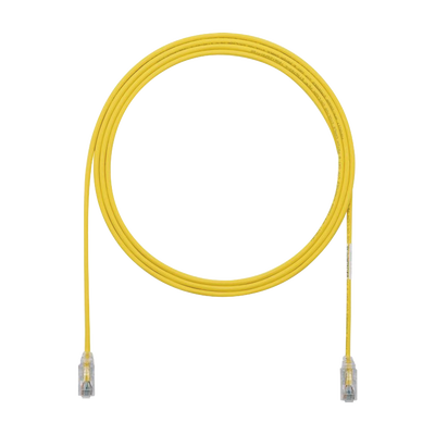 Cable de Parcheo TX6, UTP Cat6, Diámetro Reducido (28AWG), Color Amarillo, 3.05 Metros (10 Pies)