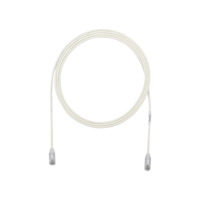 Cable de Parcheo TX6, UTP Cat6, Diámetro Reducido (28AWG), Color Blanco Mate, 1.52 Metros (5 Pies)