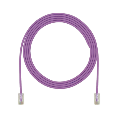 Cable de Parcheo UTP Cat6A, CM/LSZH, Diámetro Reducido (28AWG), Color Violeta, 0.91 Metros (3 Pies)