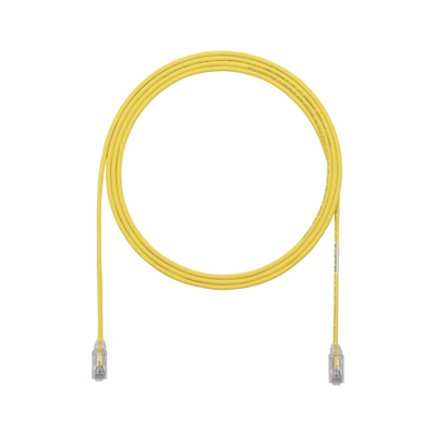 Cable de Parcheo UTP Cat6A, CM/LSZH, Diámetro Reducido (28AWG), Color Amarillo, 0.91 Metros (3 Pies)