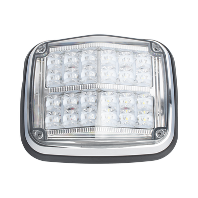 Luz de advertencia de 8 X 6", Color Rojo / Claro, SAE, IP67, Ideal para Ambulancias