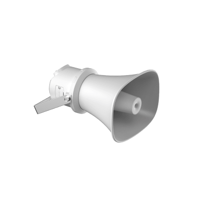 Altavoz IP Tipo Trompeta | 7 Watts | PoE+ | Reproducción de Audio vía Red | IP67 | Salida de 12 VCD | Metal | Compatible con Hik-Connect / Hik-Central Professional