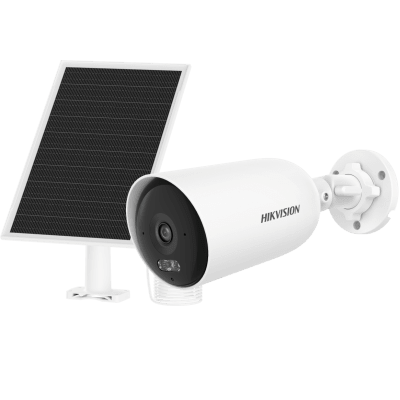 Kit Solar IP All in One / AOV / Bala IP 4 Megapixel / Lente 2.8 mm / Panel Solar + Batería de Respaldo de Litio (9000 mAh) / Conexión 4G / Audio de Dos Vías / IP65 / Micro SD