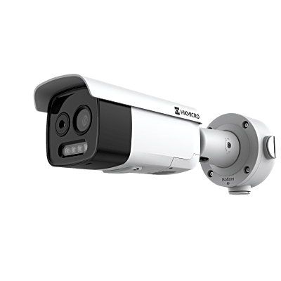 HIKMICRO Cámara Bala IP Térmica y Óptica Biespectral / Análisis de Video con GUANLAN AI / Detección Térmica de Incendios y Humos / Medición de Temperatura -20°C a 150°C / Térmica 256 x 192 /